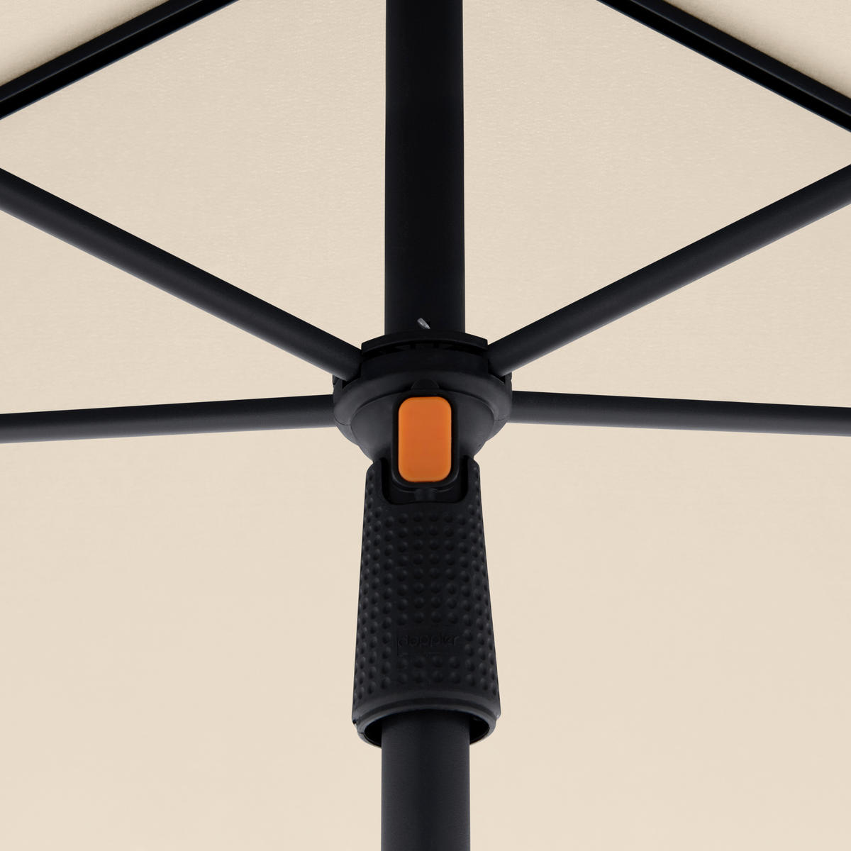 SENČNIK - naravne barve/antracit, Basics, kovina/tekstil (190/125cm) - Doppler