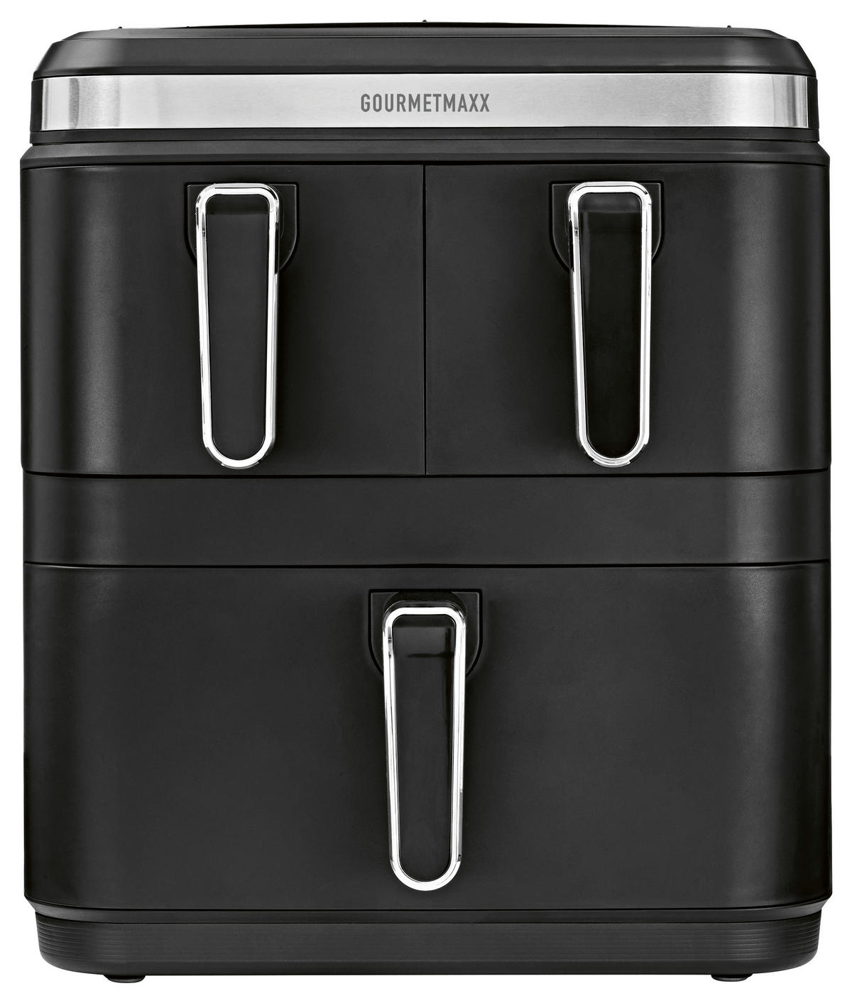 HEIßLUFTFRITTEUSE GOURMETmaxx 17 L  - Edelstahlfarben/Schwarz, MODERN, Kunststoff/Metall (37,7/37,5/43cm) - GOURMETMAXX