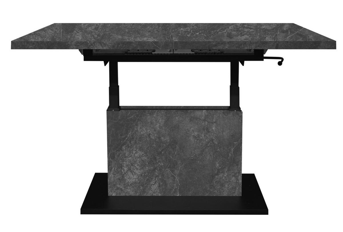 COUCHTISCH Lift Couchtisch 120-160/70/56-75 cm rechteckig Graphitfarben, Schwarz  - Graphitfarben/Schwarz, Design, Holzwerkstoff/Metall (120-160/70/56-75cm) - MID.YOU