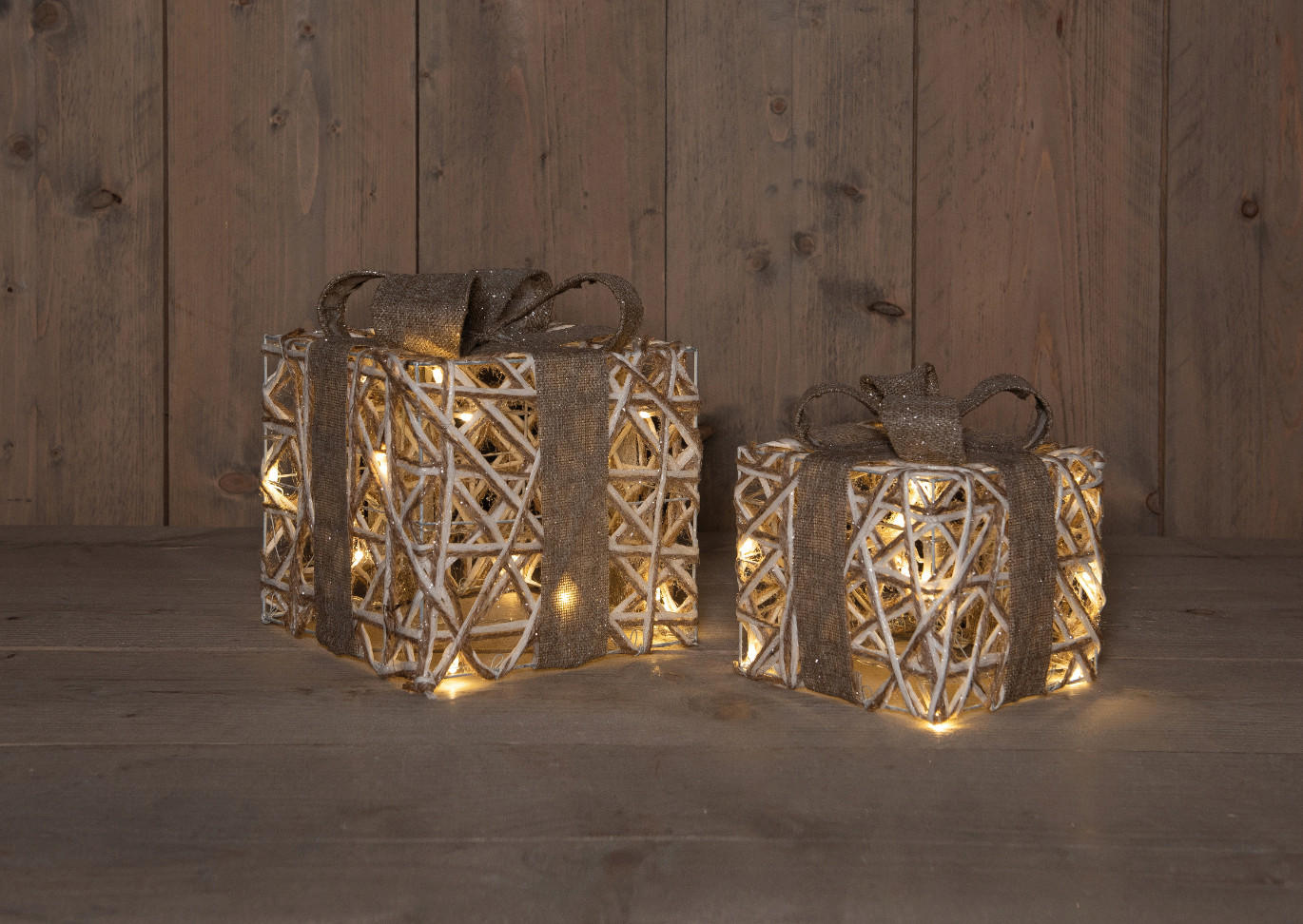 LED-DEKOLEUCHTE  - Naturfarben, Basics, Kunststoff/Textil (15/17/15cm)