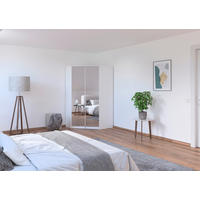 ECKKLEIDERSCHRANK 117/197/104 cm Weiß  - Chromfarben/Weiß, MODERN, Holzwerkstoff (117/197/104cm) - Rauch Möbel