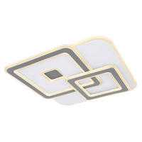 LED-DECKENLEUCHTE KIQUE  Smart 50/50/6 cm   - Weiß, Design, Kunststoff/Metall (50/50/6cm) - Globo