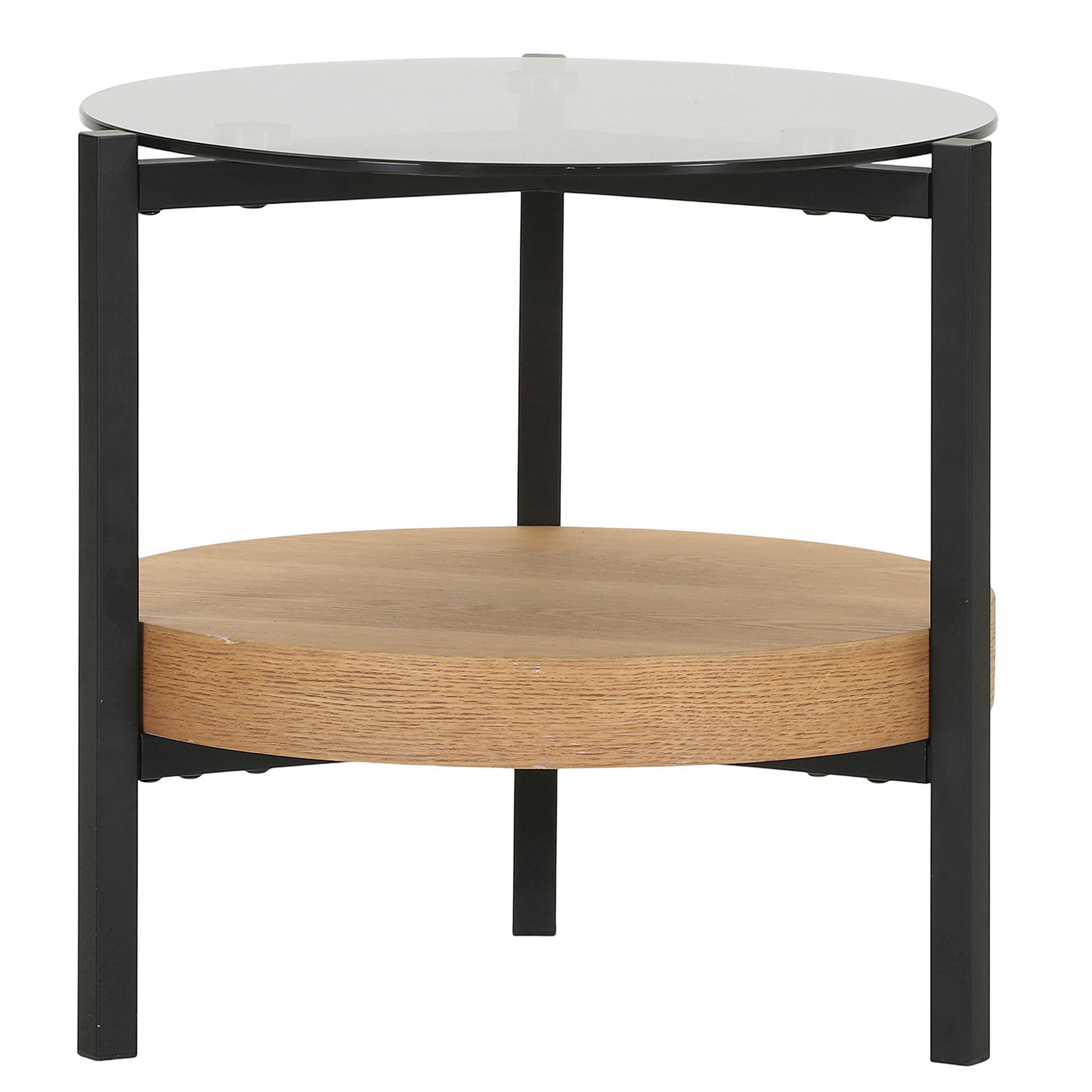 SOFFBORD i trä, glas  - askfärgad, Design, metall/trä (52/50cm) - Novel