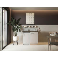 MINIKÜCHE Levin 100 cm  in Kaschmir  - Kaschmir/Eichefarben, Trend, Holzwerkstoff/Kunststoff (100cm) - Respekta