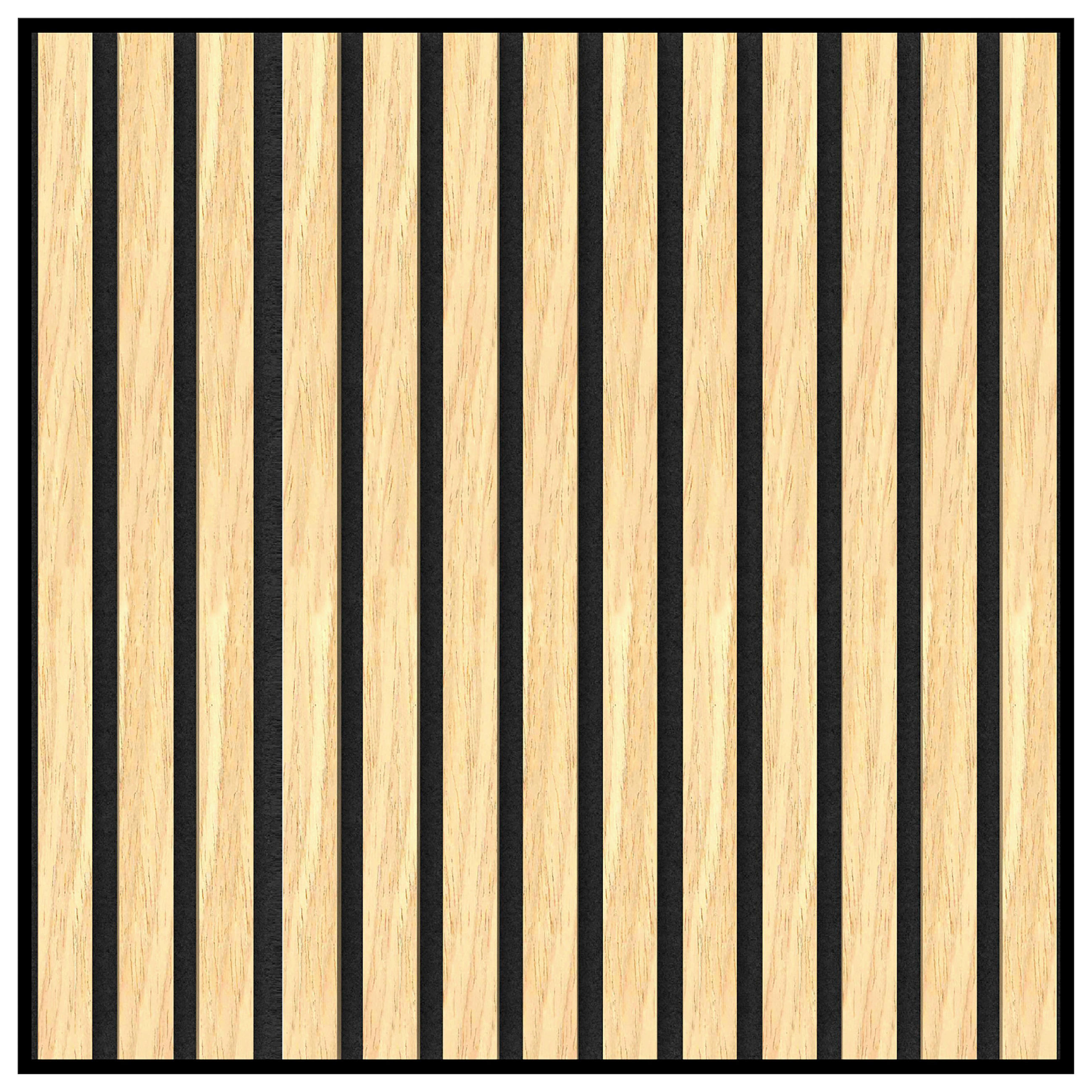 AKUSTIKPANEEL Echtholz 2 Stück  - Eichefarben/Beige, KONVENTIONELL, Holzwerkstoff (52,5/52,5/1,65cm) - Novel