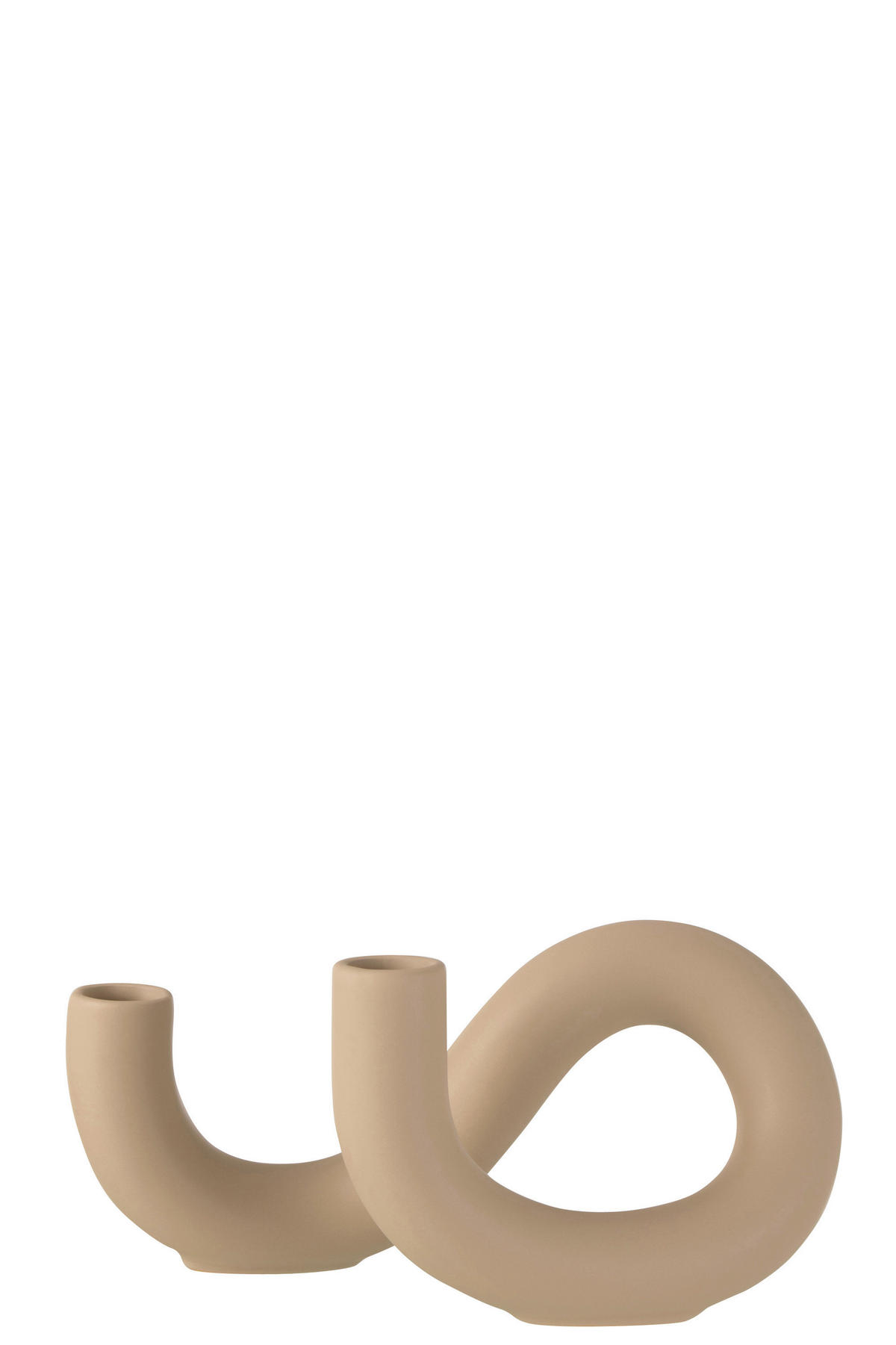 KERZENHALTER - Beige, MODERN, Keramik (25/15/14cm)