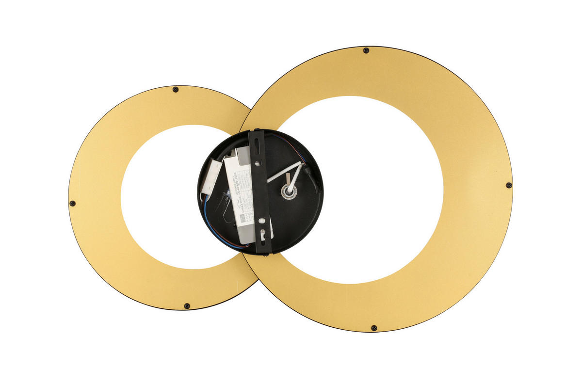 LED PLAFONJERA - zlatna/crna, Dizajnerski, metal/plastika (55/35/8,5cm) - Novel