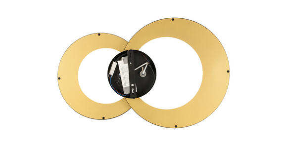 LED-DECKENLEUCHTE RING - Goldfarben/Schwarz, Design, Kunststoff/Metall (55/35/8,5cm) - Novel