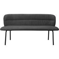 SITZBANK 160/78/55 cm Webstoff Anthrazit  - Anthrazit/Schwarz, MODERN, Textil/Metall (160/78/55cm) - MID.YOU
