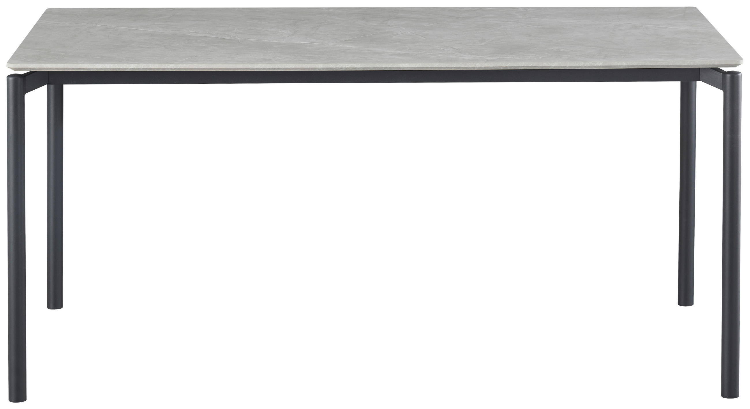 ESSTISCH in Metall, Holzwerkstoff   - Schwarz/Grau, KONVENTIONELL, Holzwerkstoff/Metall (160/76/90cm) - P & B