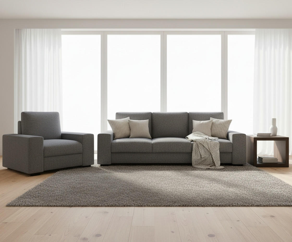 Thumbnail - Mid.you Schlafsofa, Grau, Textil, 3-Sitzer, Füllung: Schaumstoff, 239x91x92 cm, Stoffauswahl, Schlafen auf Sitzhöhe, Bet...