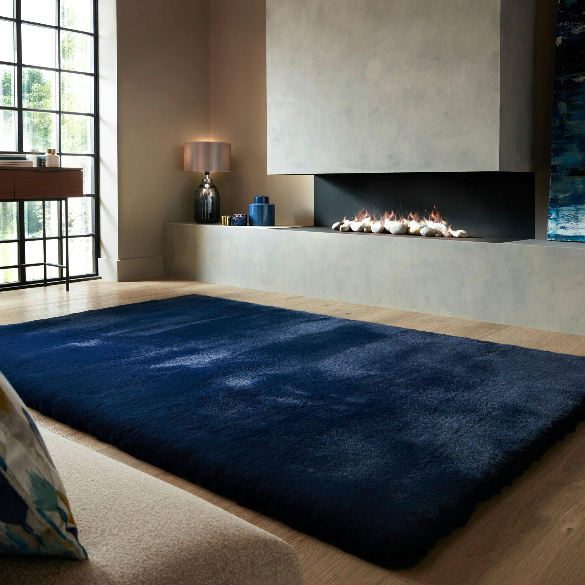 WEBTEPPICH 200/290 cm IVY LUXURY FUR Dunkelblau  - Dunkelblau, KONVENTIONELL, Textil (200/290cm)