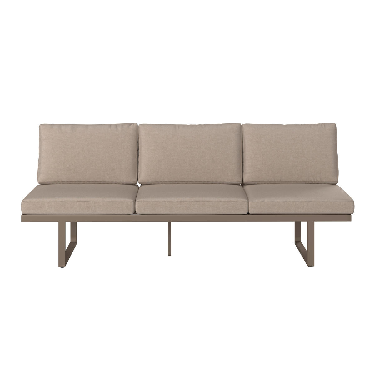 DINING-LOUNGESET Aluminium  - Beige/Hellgrau, MODERN, Glas/Textil - Ambia Garden