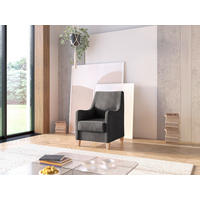 SESSEL in Flachgewebe Schwarz  - Eichefarben/Schwarz, KONVENTIONELL, Holz/Textil (70/93/75cm) - Sit & More