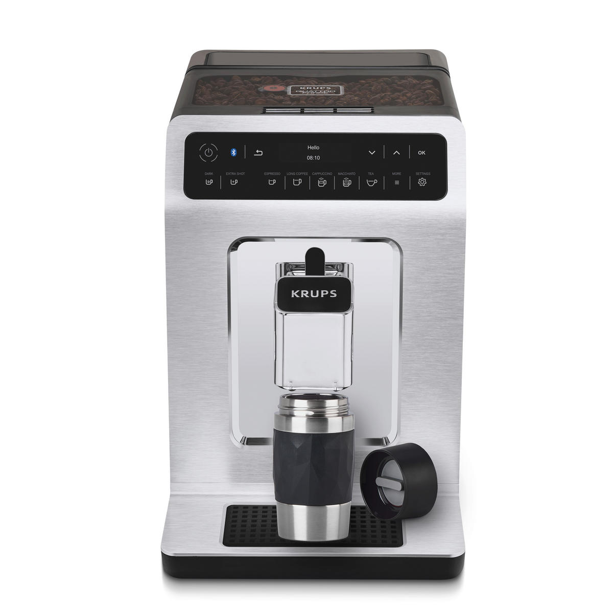THERMOBECHER TRAVEL MUG COMPACT 0,3 L  - Schwarz, Basics, Kunststoff/Metall (7,2/15cm) - Emsa