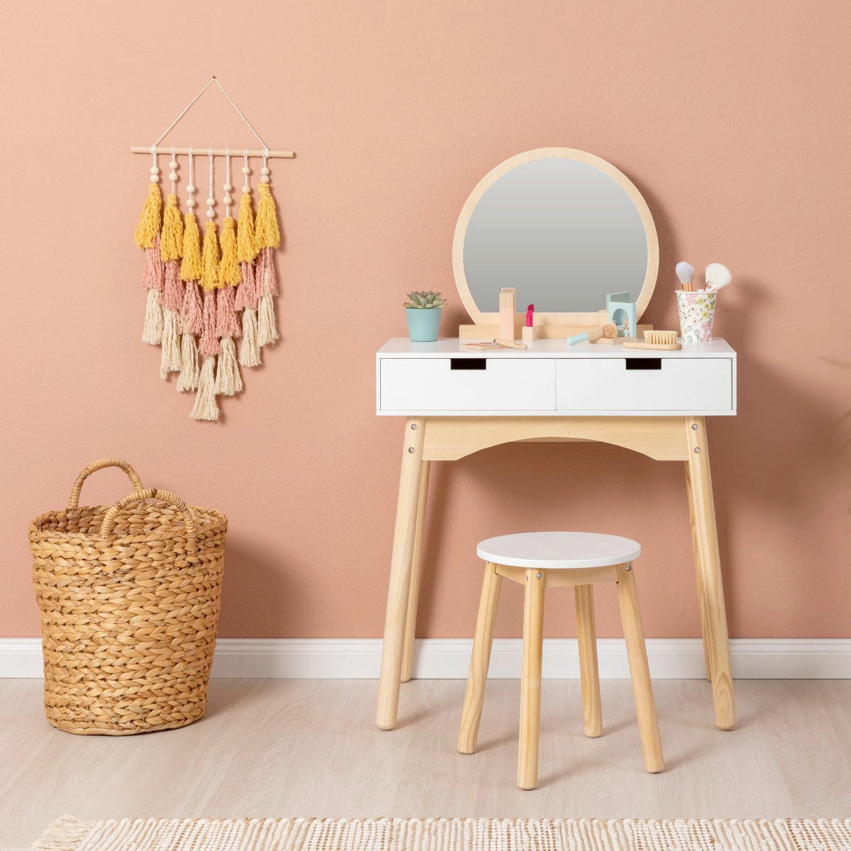 KINDER-STYLINGSET CALENDULA - Naturfarben/Weiß, Basics, Holz/Holzwerkstoff (60/34/98cm) - MUSTERKIND