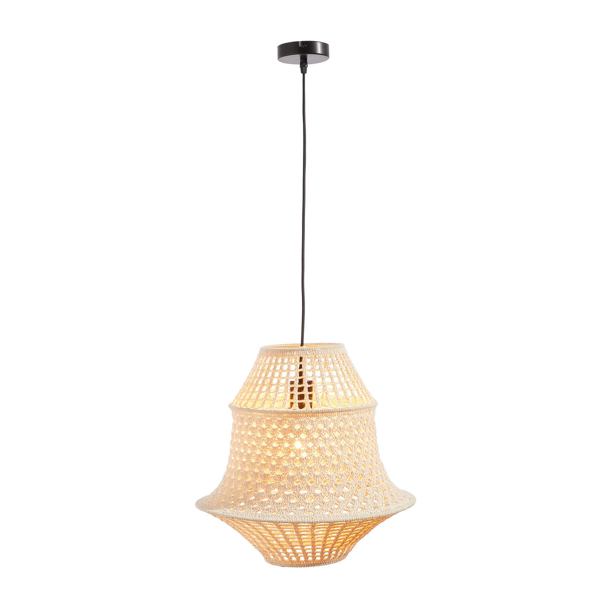 LEUCHTENSCHIRM 40/40 cm   - Naturfarben, Trend, Textil (40/40cm) - Light & Living