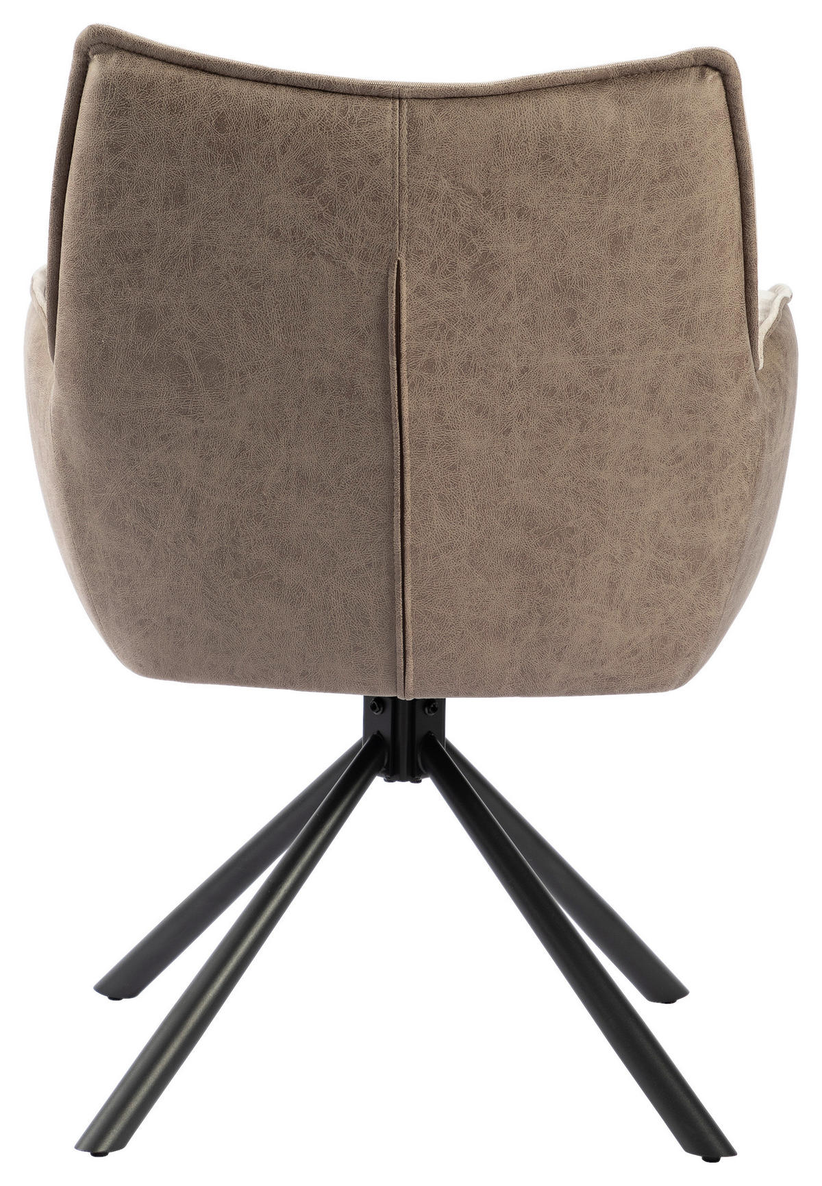 ARMLEHNSTUHL  Sitzfläche 180° drehbar Webstoff  Braun, Schwarz, Beige  - Beige/Schwarz, MODERN, Textil/Metall (60/87/63cm) - MID.YOU