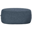 HOCKER in Textil Blau  - Blau/Schwarz, MODERN, Kunststoff/Textil (88/43/66cm) - Hom`in