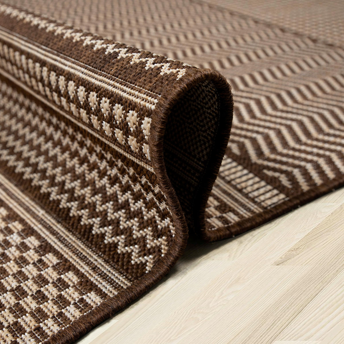 OUTDOORTEPPICH 80/150 cm Braun, Beige  - Beige/Braun, Design, Kunststoff (80/150cm) - Novel