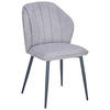 STUHL  in Eisen Webstoff Metall, Textil  - Hellgrau/Schwarz, MODERN, Textil/Metall (52/86/60cm) - Boxxx