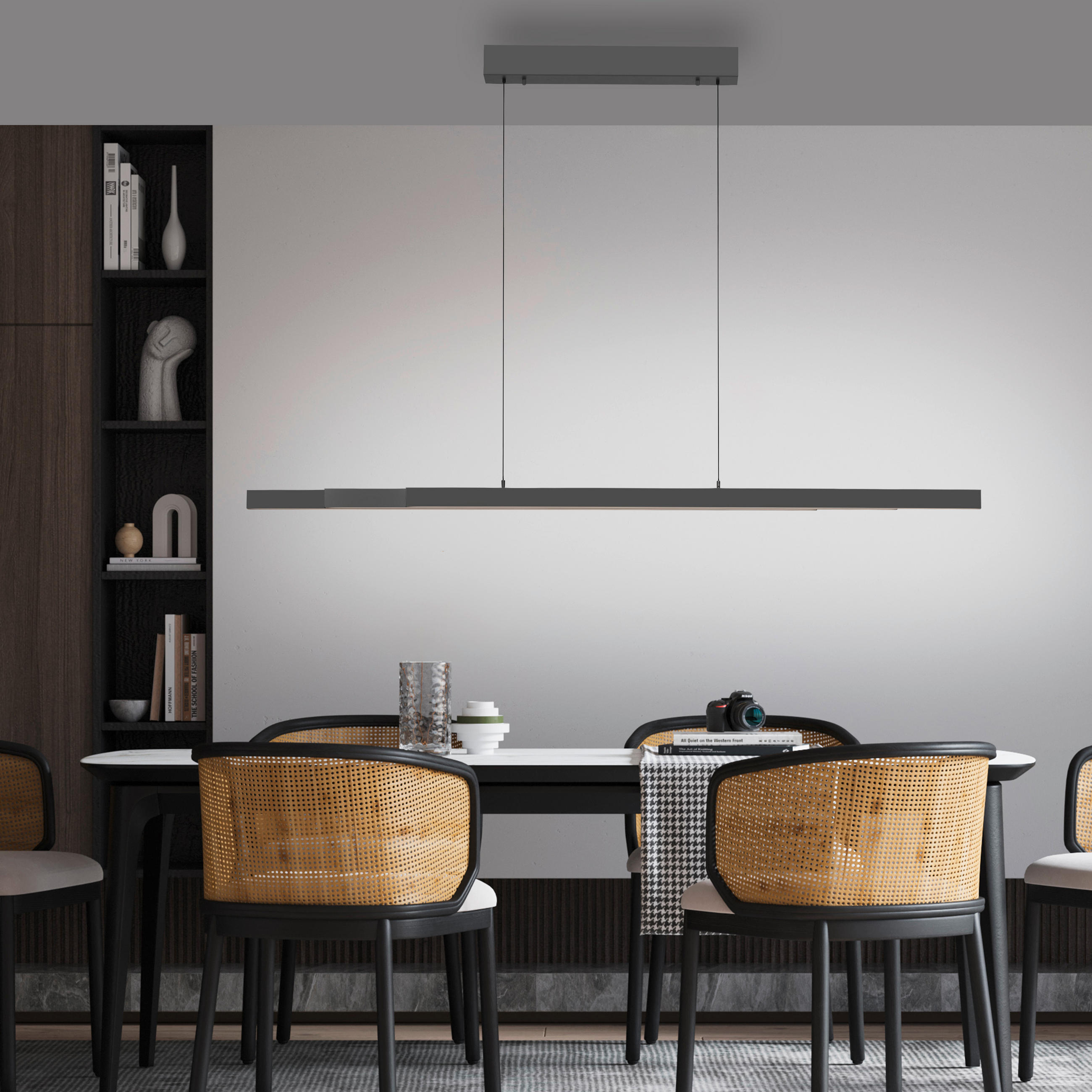 LED-HÄNGELEUCHTE 179/55/150 cm  - Anthrazit, Design, Kunststoff/Metall (179/55/150cm)