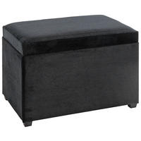 TRUHENBANK 58/42/39 cm Cord Schwarz  - Schwarz, Design, Textil (58/42/39cm)