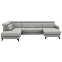 WOHNLANDSCHAFT Flachgewebe Sandfarben  - Sandfarben/Schwarz, Konventionell, Textil/Metall (215/333/174cm) - Beldomo System