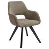 ARMLEHNSTUHL  in Flachgewebe, Mikrofaser  - Schwarz/Cappuccino, Design, Holz/Textil (56/86/64cm) - Lomoco