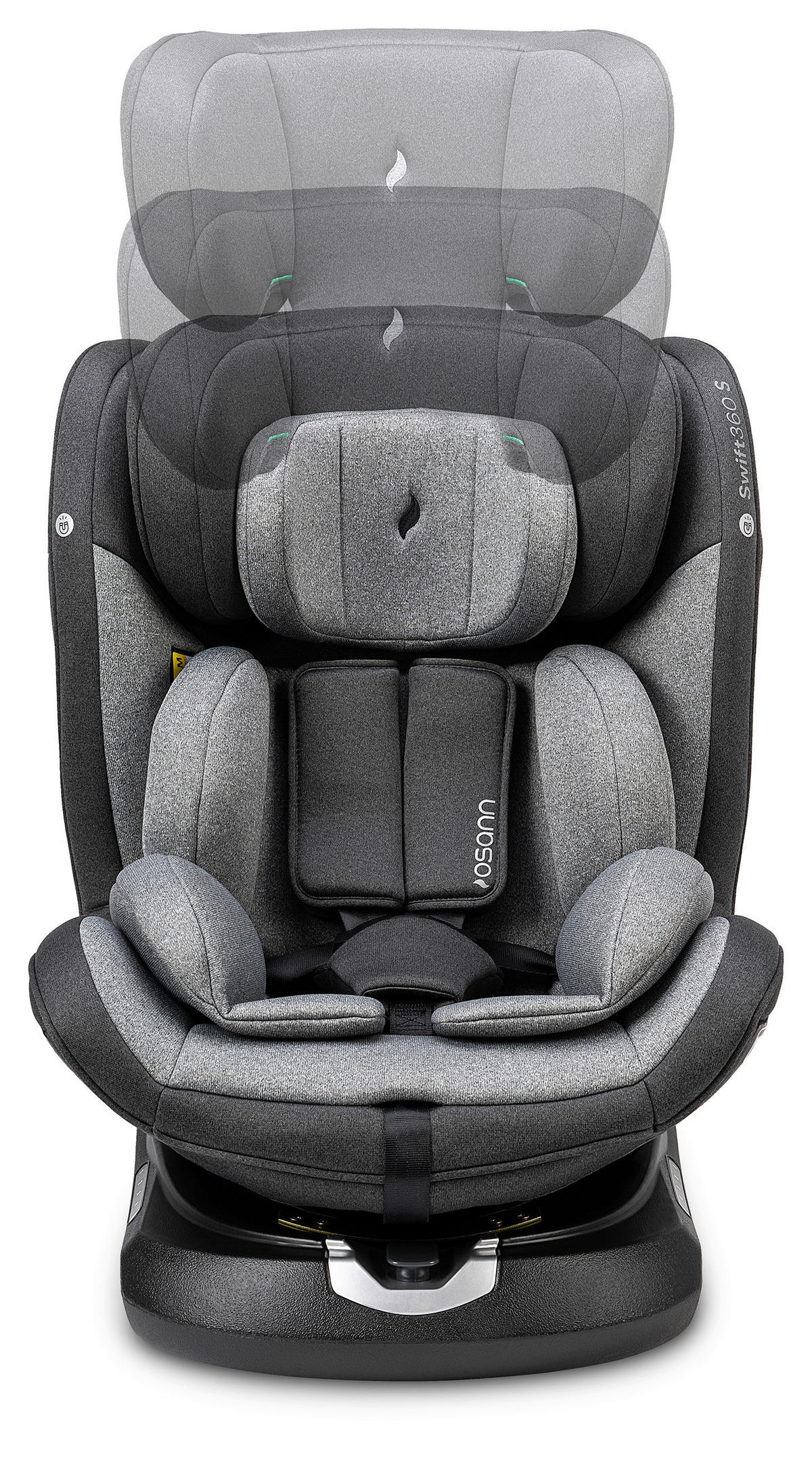 REBOARDER-KINDERSITZ SWIFT360S ECE R 129 i-SIZE  - Dunkelgrau/Hellgrau, Basics, Kunststoff/Textil (44/60/50cm) - Osann
