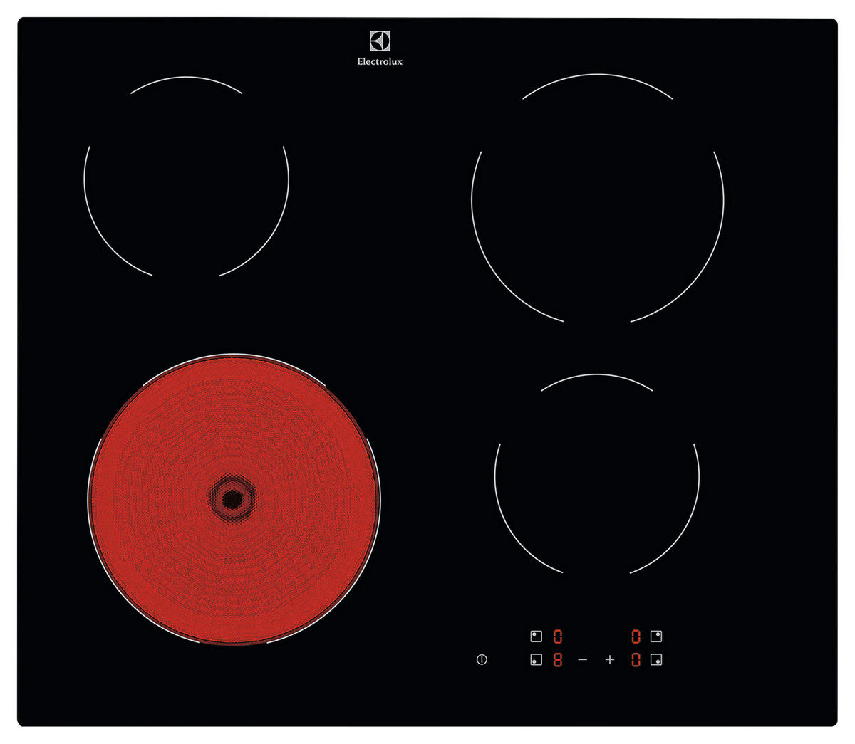 GLASKERAMIKKOCHFELD LRR6430CK  - Schwarz, Basics, Glas (57,6/5,0/50,6cm) - Electrolux