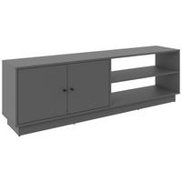 MEDIABÄNK i antracit  - antracit, Basics, trämaterial/plast (161/50/33,5cm) - Boxxx