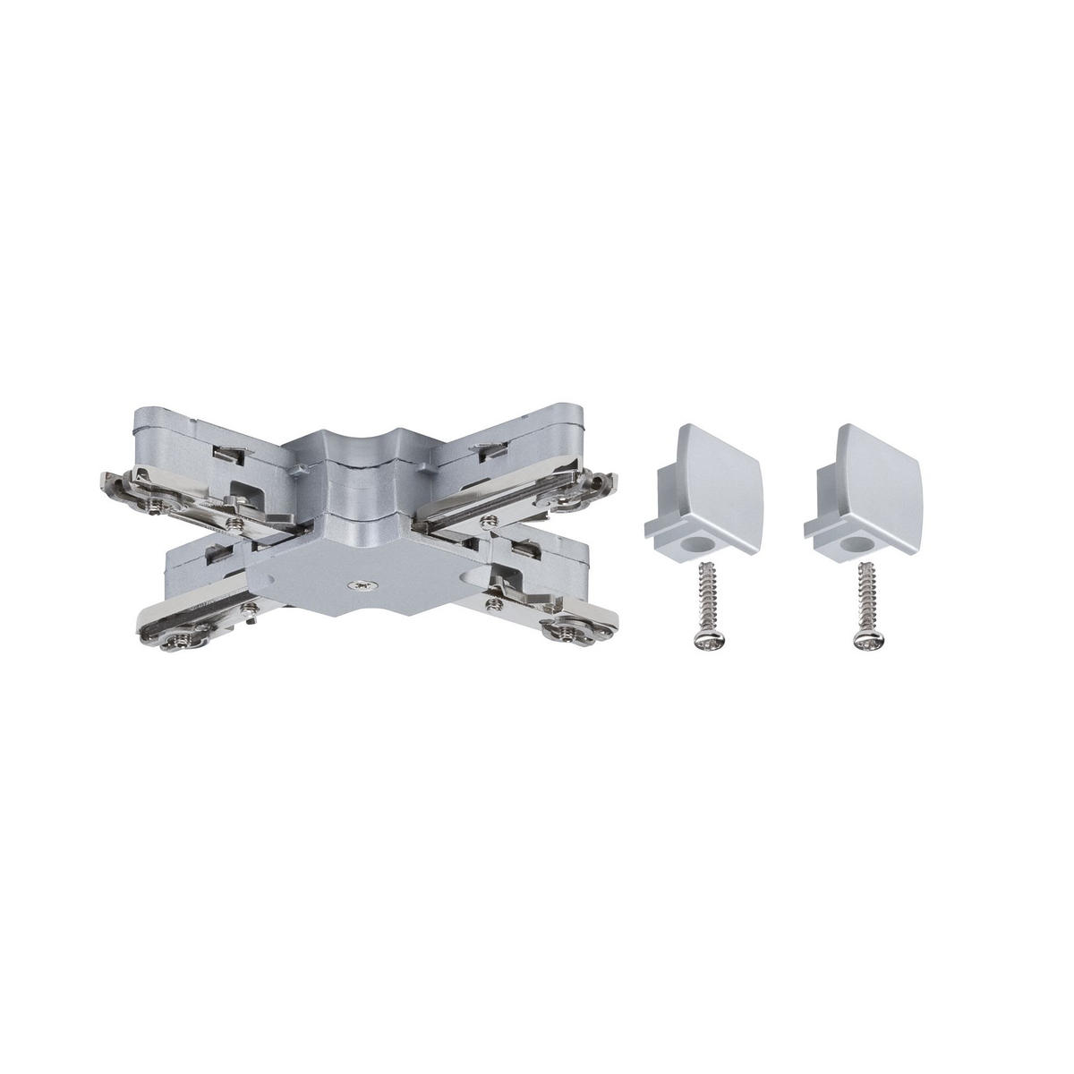SCHIENENSYSTEM-VERBINDER URail 10,4/1,8/10,4 cm   - Chromfarben, Design, Metall (10,4/1,8/10,4cm) - Paulmann
