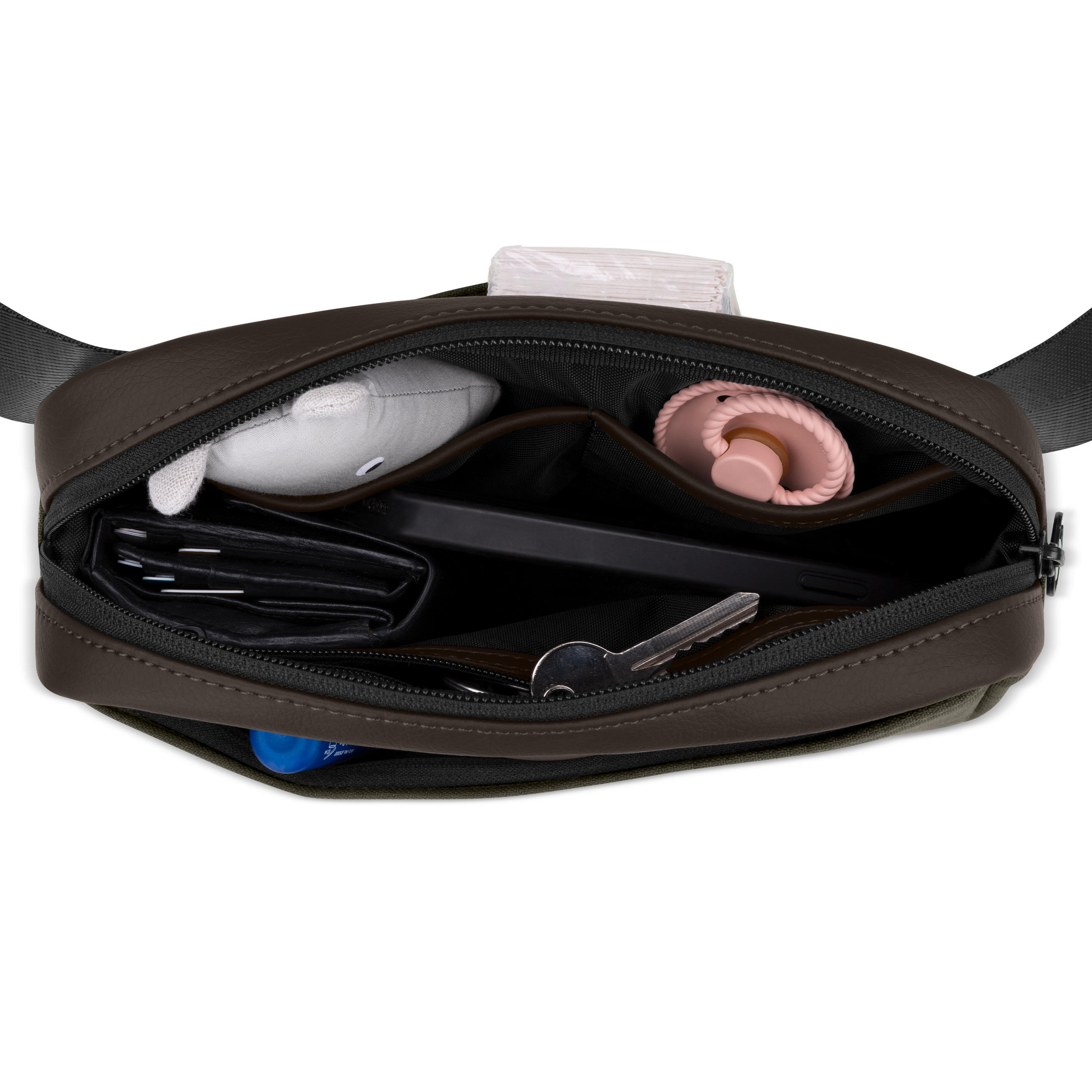 SCHULTERTASCHE Hip Bag  - Olivgrün, Basics, Textil (6/22,5/15cm) - ABC Design