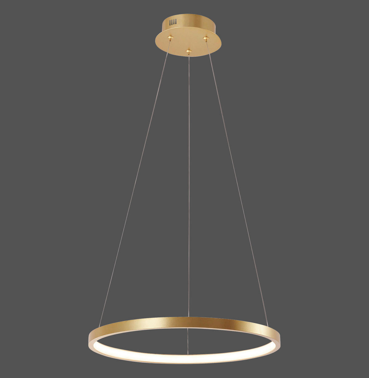 HÄNGELEUCHTE Circle 39/39/120 cm   - Goldfarben, Design, Kunststoff/Metall (39/39/120cm)