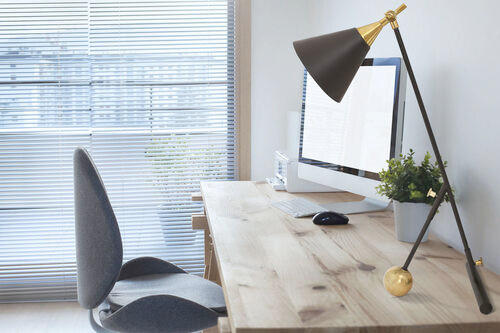 GOLVLAMPA  23/76/32 cm   - svart/guldfärgad, Design, metall/plast (23/76/32cm) - Kayoom