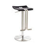 BARHOCKER in Metall, Kunststoff Schwarz, Chromfarben  - Chromfarben/Schwarz, Design, Kunststoff/Metall (36/54-82/34cm) - Novel