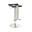 BARHOCKER in Metall, Kunststoff Schwarz, Chromfarben  - Chromfarben/Schwarz, Design, Kunststoff/Metall (36/54-82/34cm) - Novel