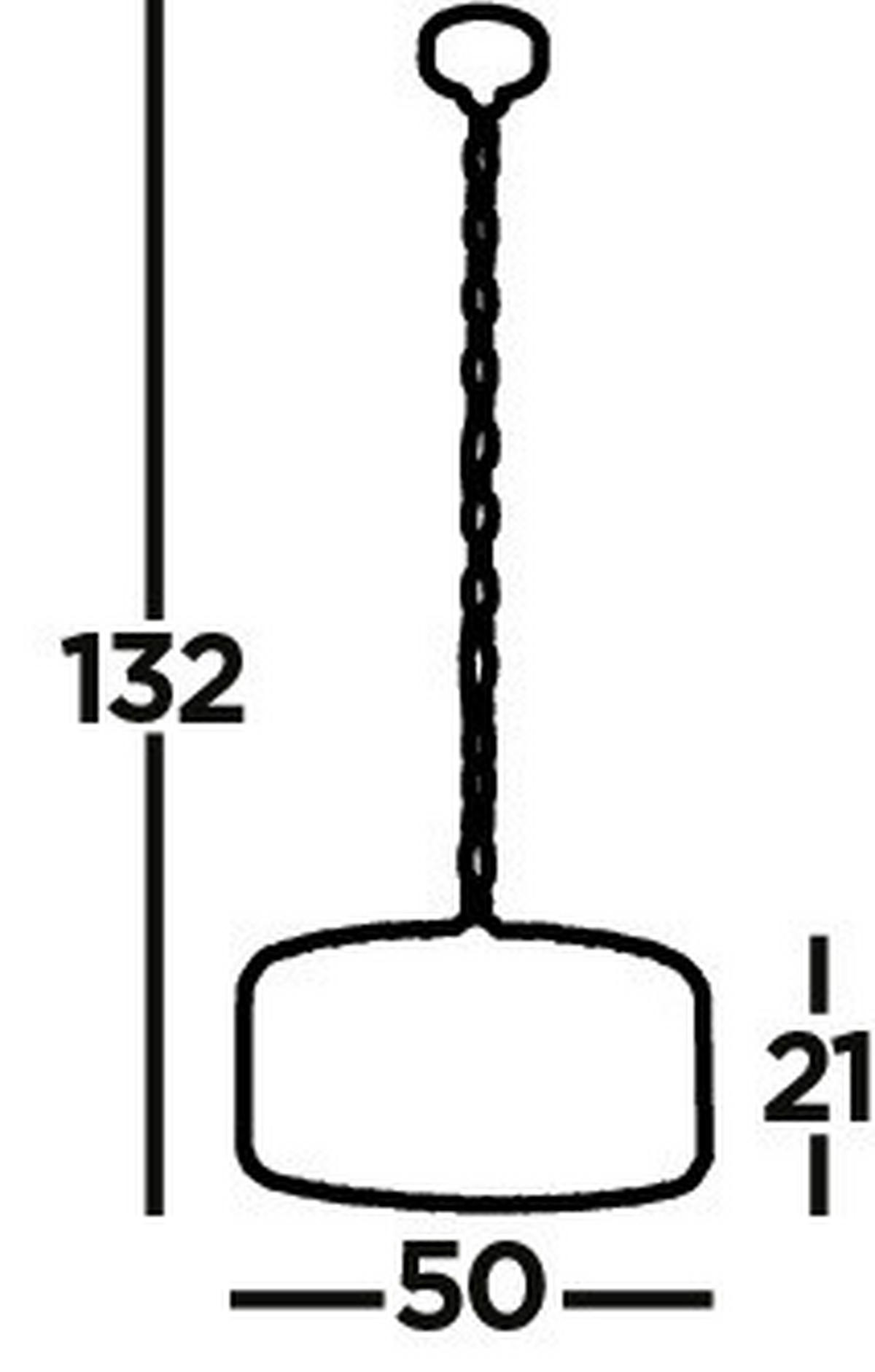 HÄNGLAMPA Chapeau 50/132 cm  - kromfärg/bärnstensfärgad, Klassisk, metall/glas (50/132cm)
