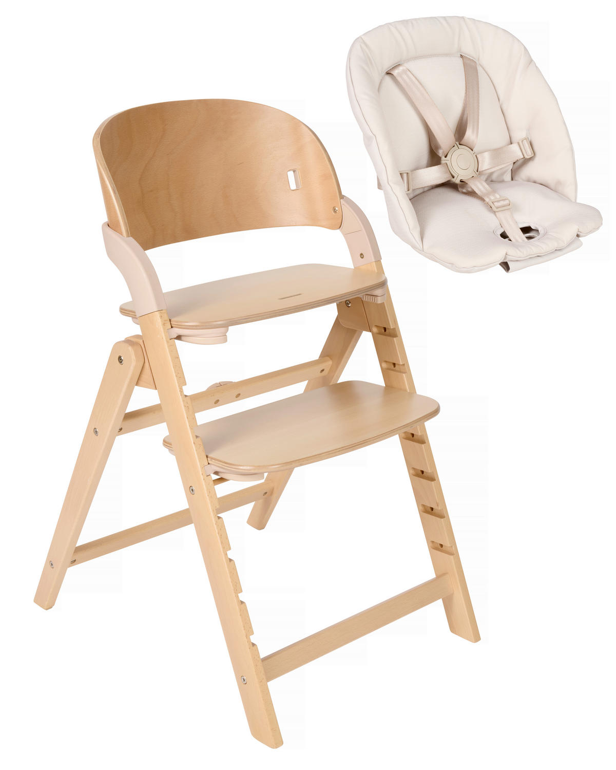 HOCHSTUHL-SET  - Beige, Basics, Holz/Holzwerkstoff (65,5/51/85cm) - Jimmylee