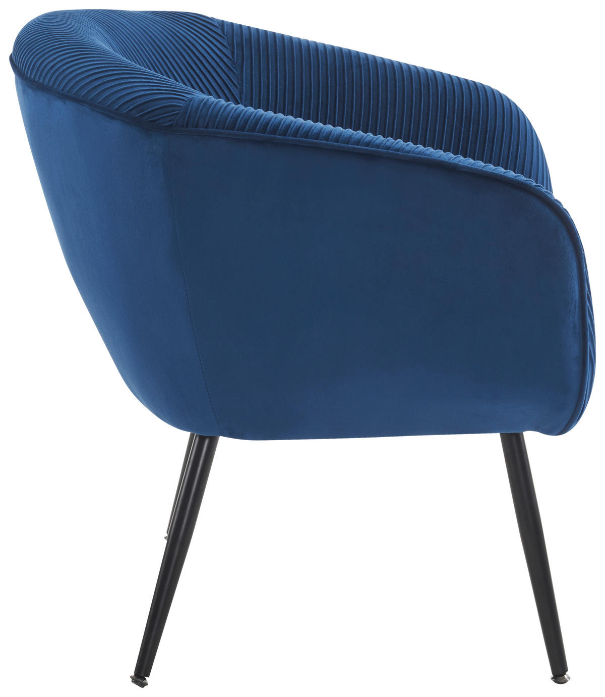 KRESLO, textil, modrá - čierna/modrá, Modern, kov/textil (69/75/65cm) - P & B