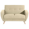 2-SITZER-SOFA in Samt, Velours Beige  - Beige/Naturfarben, Design, Holz/Textil (136/85/82cm) - Max Winzer