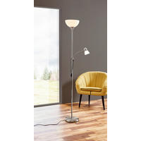 PODNA LAMPA - boja nikla/bela, Osnovno, metal/plastika (25/181,5cm) - Boxxx