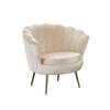 SESSEL in Samt Beige  - Beige/Goldfarben, MODERN, Textil/Metall (76/78/76cm) - Livetastic