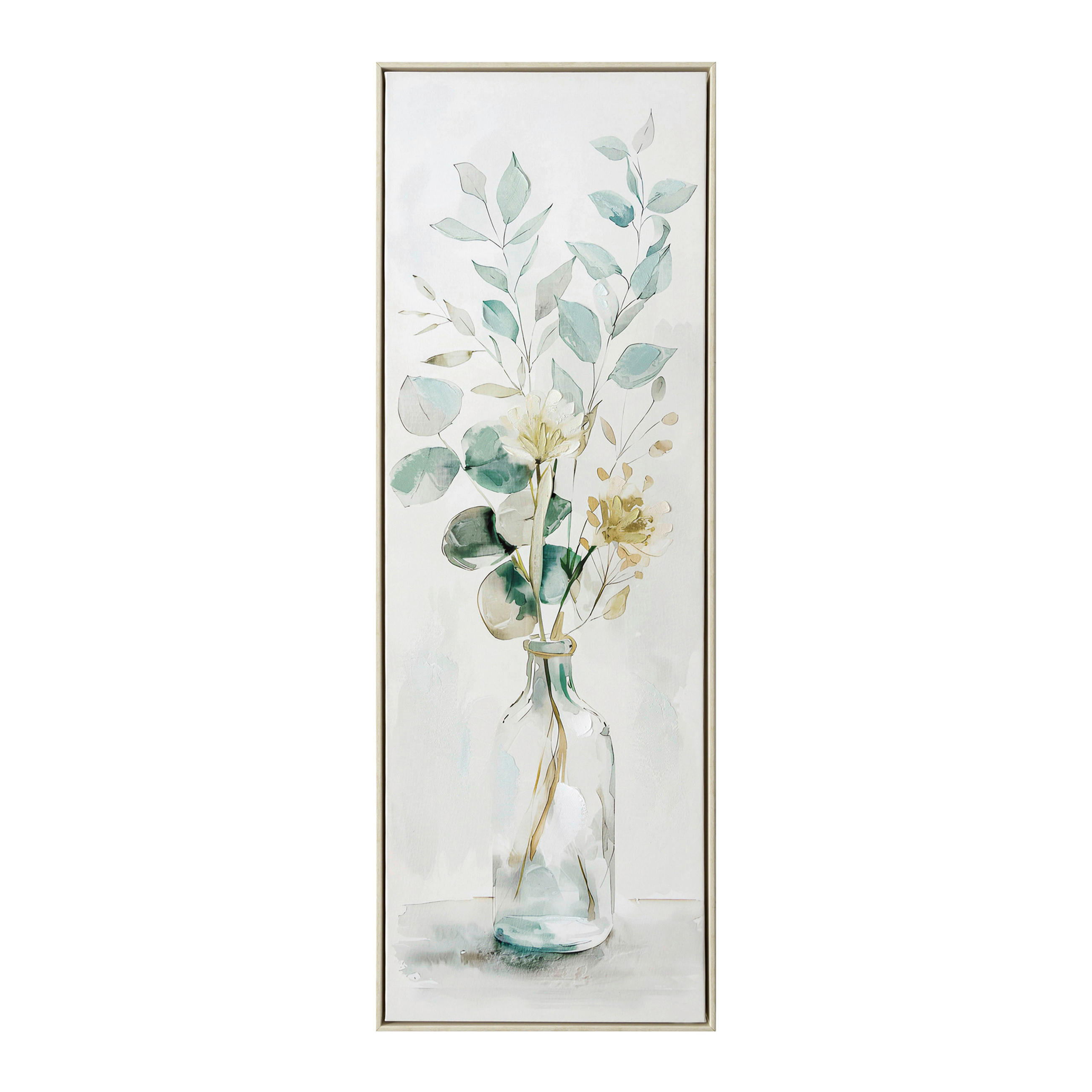 TISAK NA PLATNU     30/90 cm       - srebrne boje/zelena, Natur, drvo/tekstil (30/90cm) - Monee
