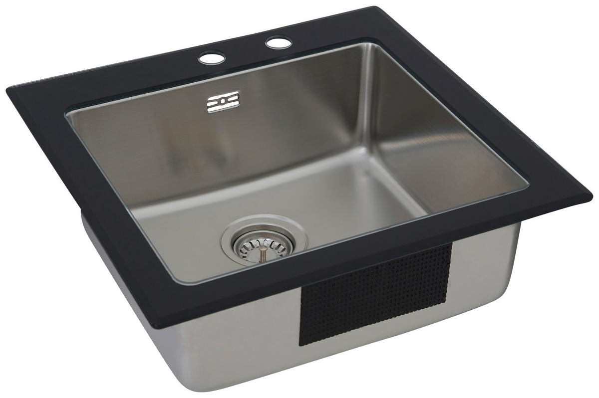 DISKHO 1720NEWYORK55X53S  - svart, Trend, metall/glas (55/21/53cm) - Respekta