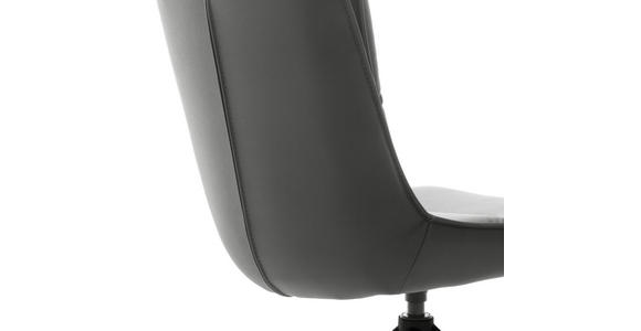STUHL in Eisen beschichtet Metall, Textil - Anthrazit/Schwarz, Design, Textil/Metall (49/90/65cm) - Novel