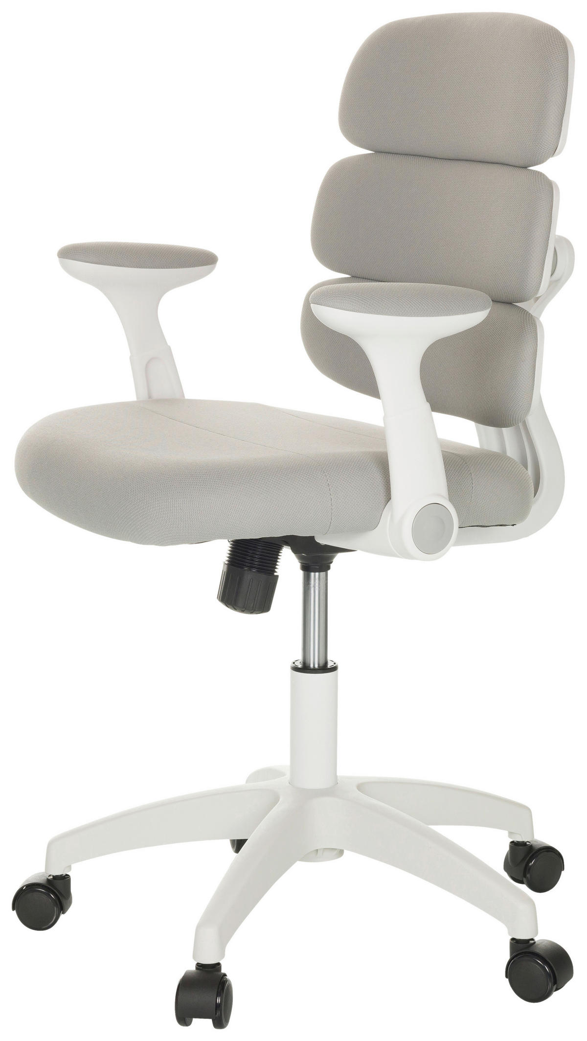 MLADINSKI VRTLJIVI STOL tekstil siva  - siva/bela, Basics, umetna masa/tekstil (62/86-97/62cm) - MID.YOU