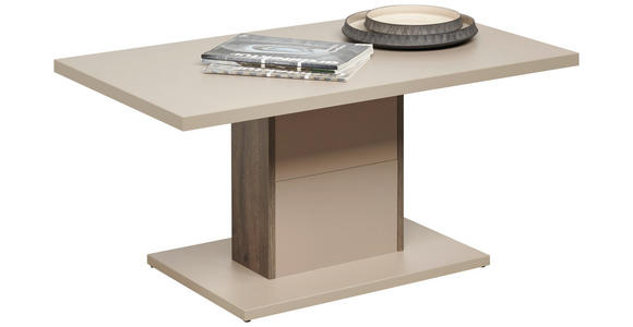 COUCHTISCH 95/55/46 cm rechteckig Eichefarben, Hellgrau - Eichefarben/Hellgrau, MODERN, Holzwerkstoff (95/55/46cm) - Carryhome