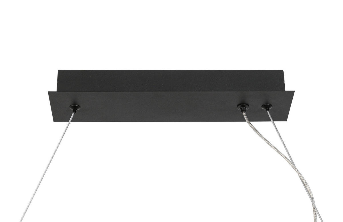 LED-HÄNGELEUCHTE Lumos 100/16/169,5 cm   - Chromfarben/Schwarz, Design, Glas/Kunststoff (100/16/169,5cm) - Dieter Knoll